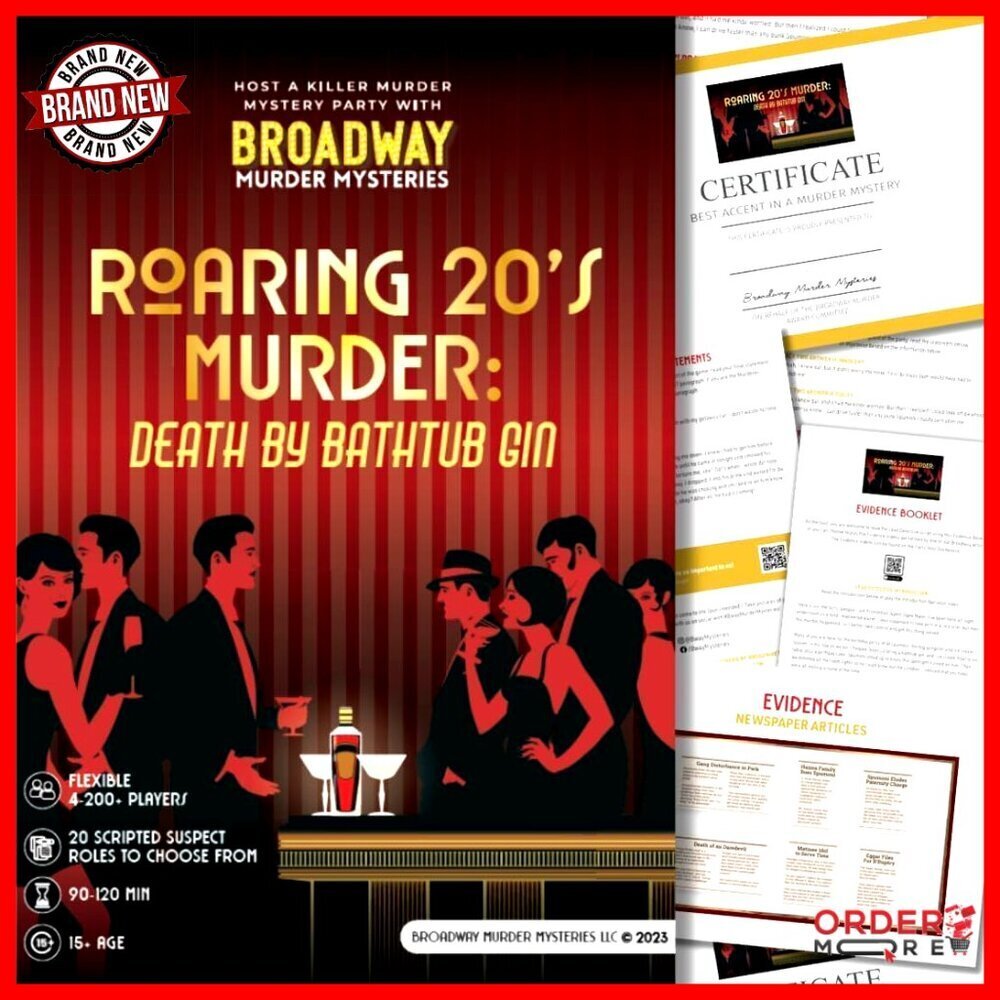 Roaring 20s Murder Mystery Party Game Kit 4-20+ Players 1920s Theme
